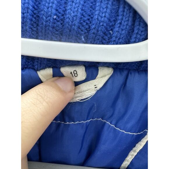 Unbranded Womens Jacket Size 18 Blue Zip Up Toggle Button Water Repellant VTG - Picture 6 of 14